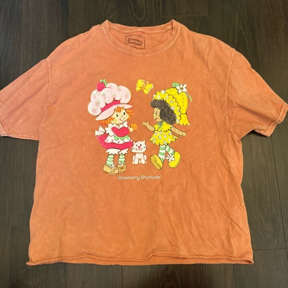 🍓🍰Strawberry Shortcake Cropped Short Sleeve Tee Shirt